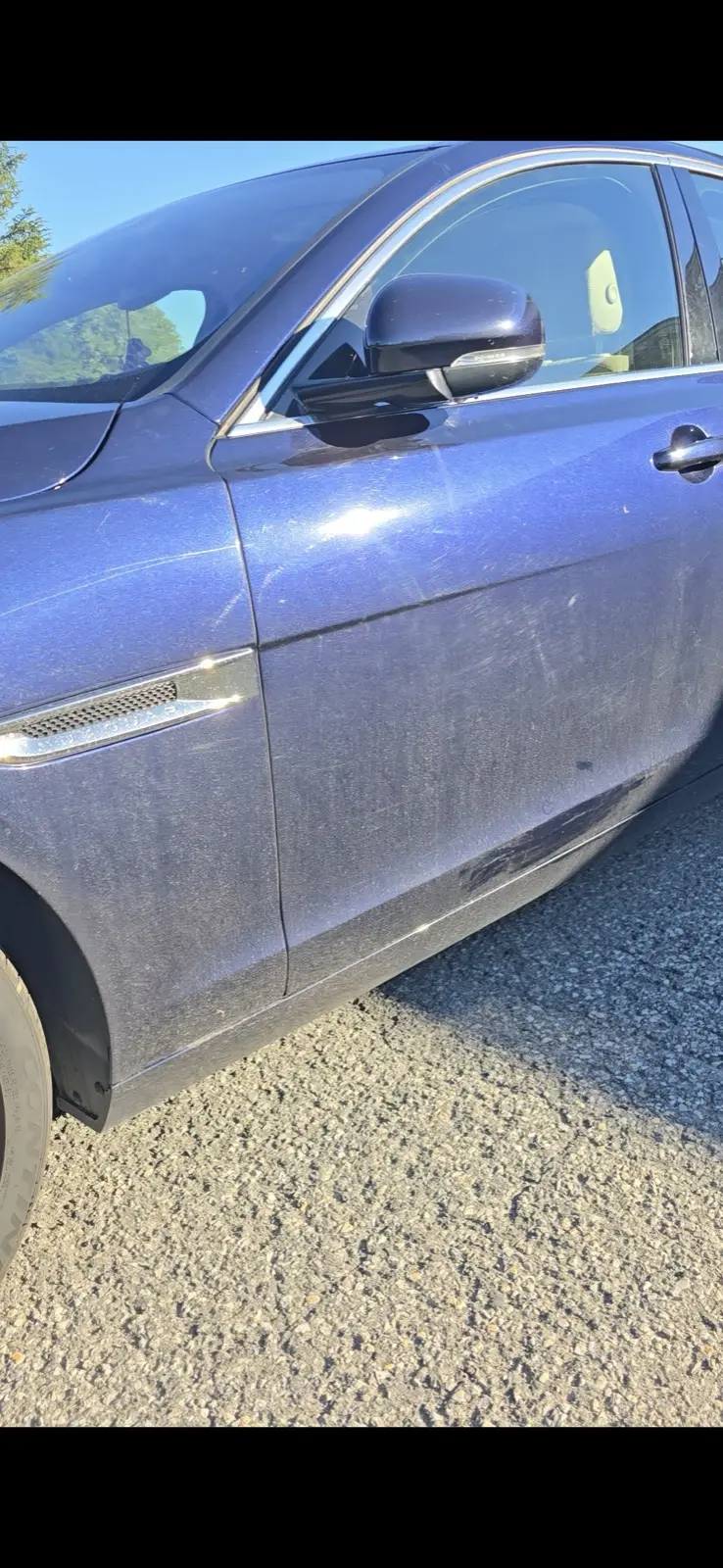 Paint correction, Jaguar XF, before