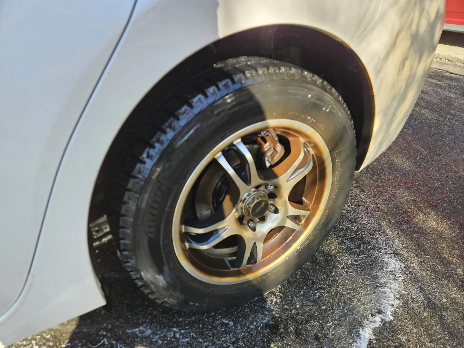 Wheel decontamination, before